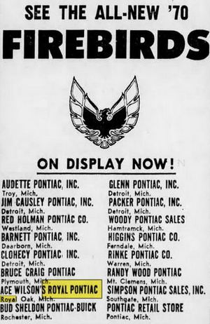 Royal Pontiac - Feb 1970 Ad For Ace Wilson